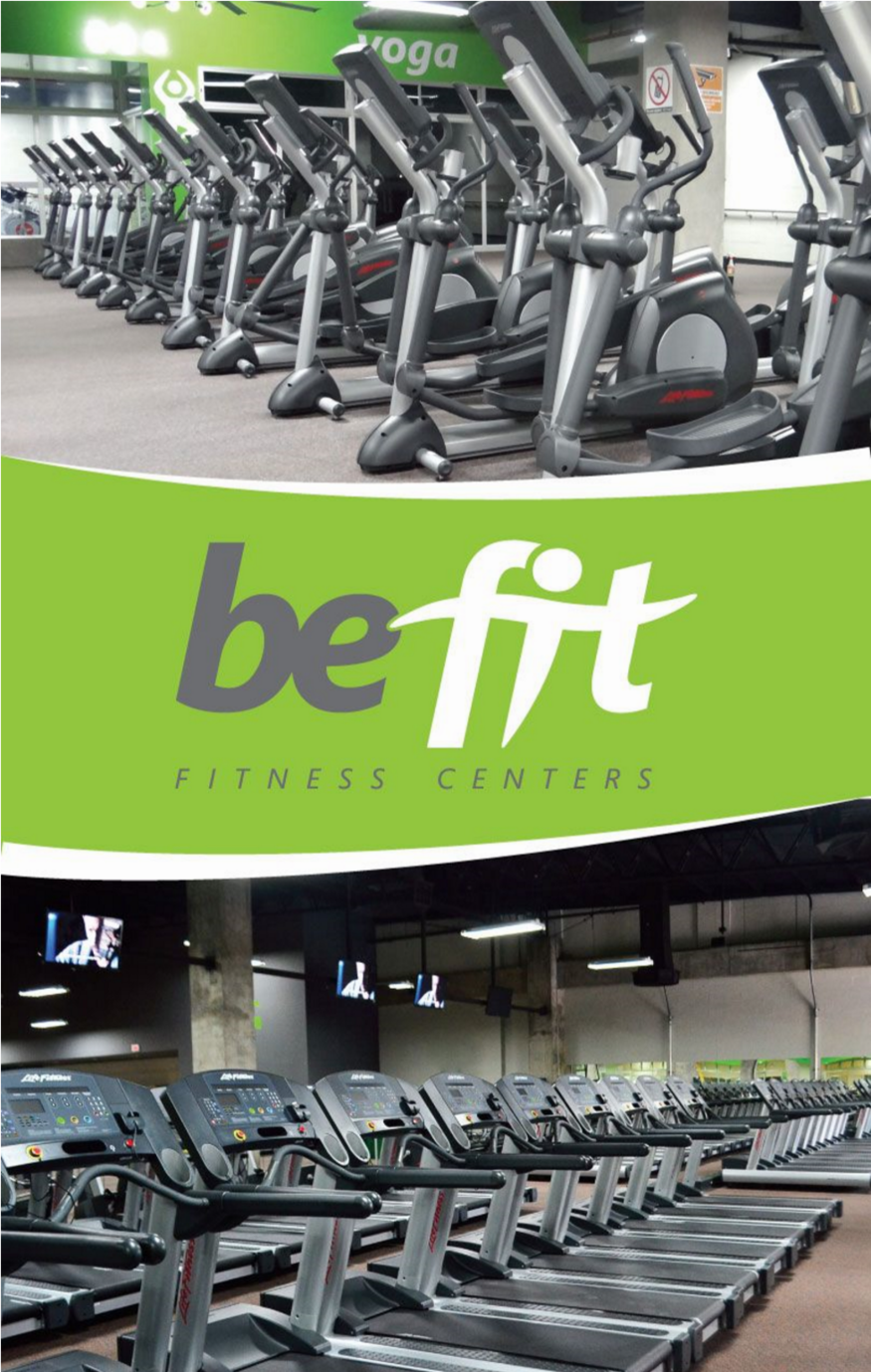 Be Fit equipment and logo